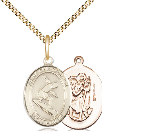 Lusso Gold Plated Saint Louis Script Necklace
