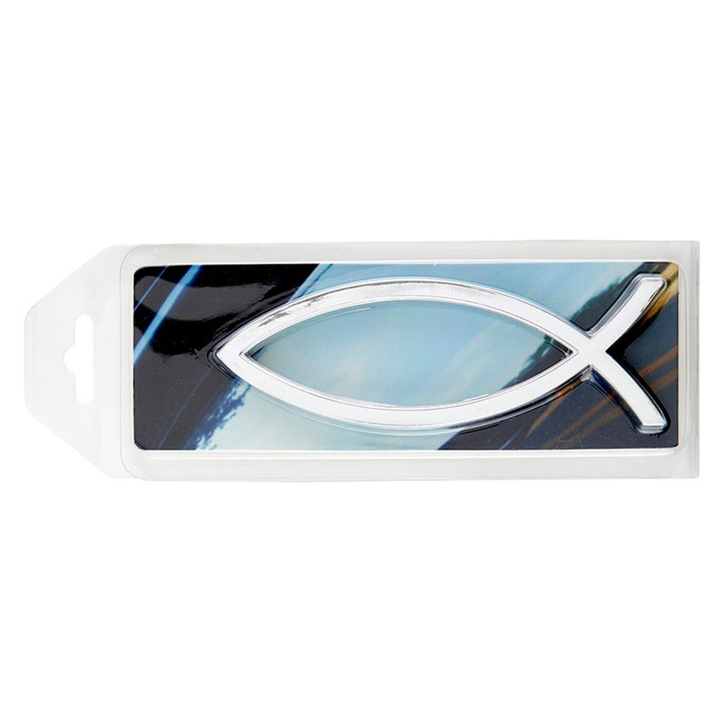 Ichthus Auto Emblem – Silver