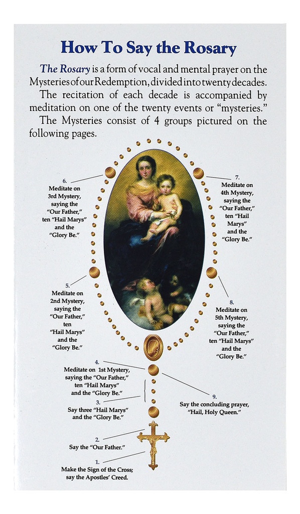 How To Say The Rosary Pamphlet
