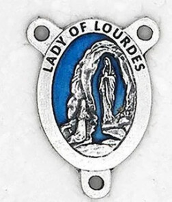 Rosary Glass Blue Lourdes
