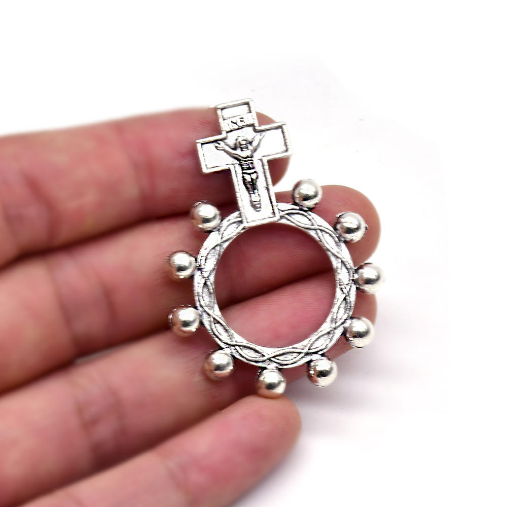 Silver Color Rosary Ring