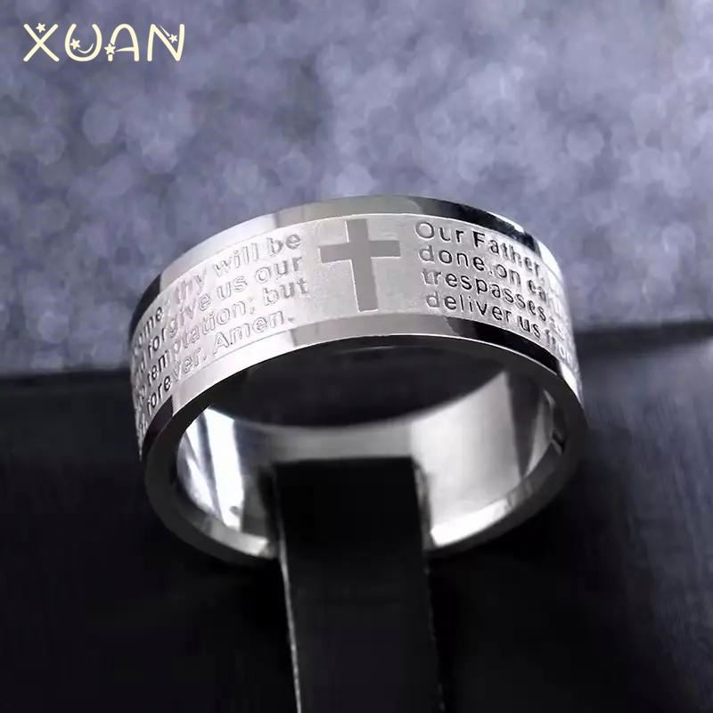 Sterling Silver Lord's Prayer Ring - Size 13