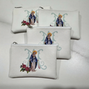 Our Lady of Grace Zipper Rosary Pouch - White