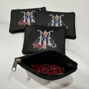 Our Lady of Grace Zipper Rosary Pouch - Black