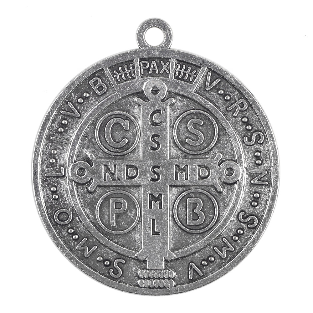 1.2" St. Benedict Oxidized Medal