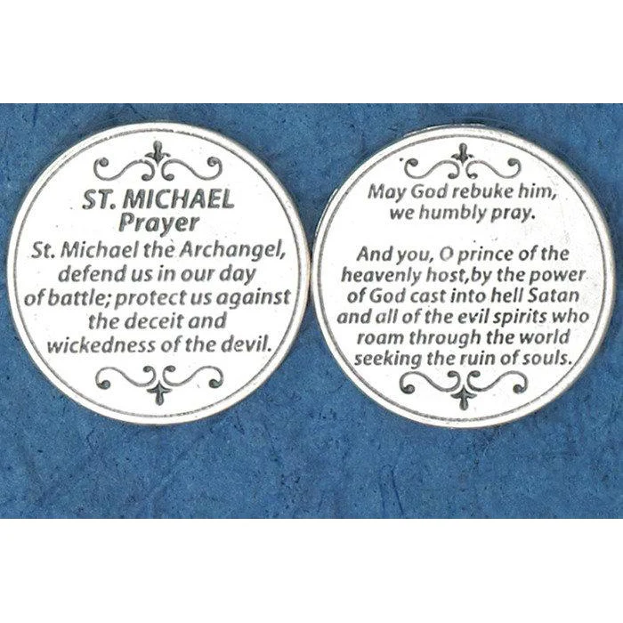 St Michael defend us in battle pocket token