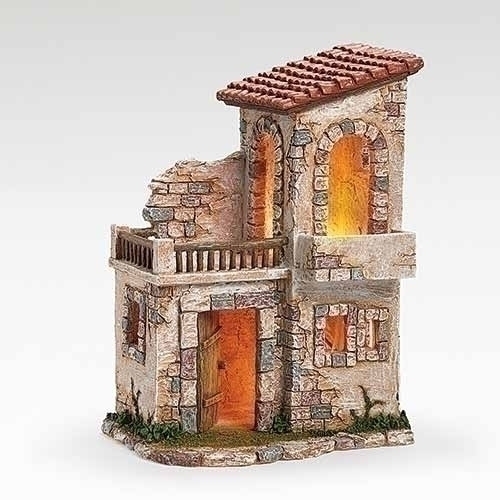 15&quot;H Led Inn - For 5&quot; Scale Nativity Figures - Christmas