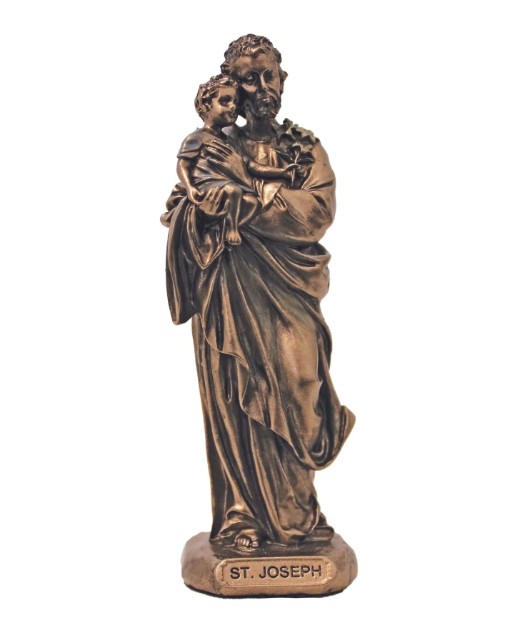 St. Joseph, Bronze Color, 3"
