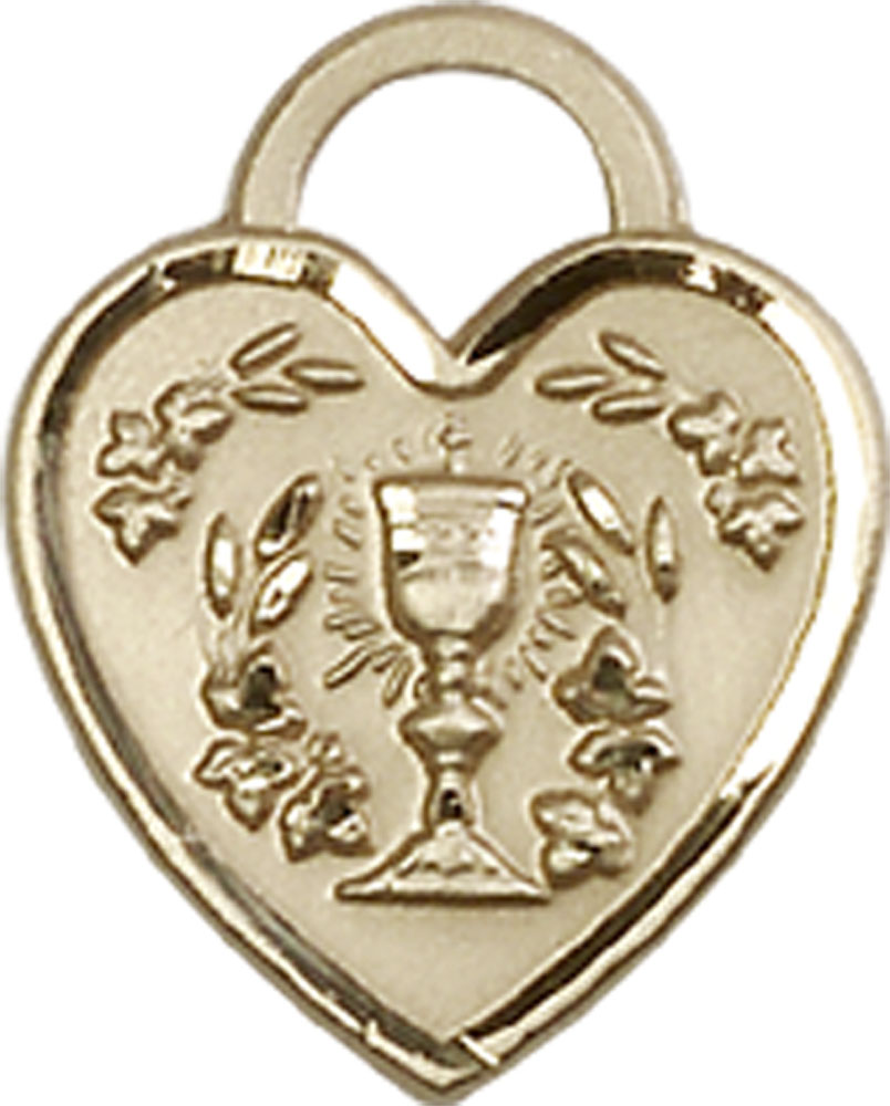 14kt Gold Communion Heart Medal