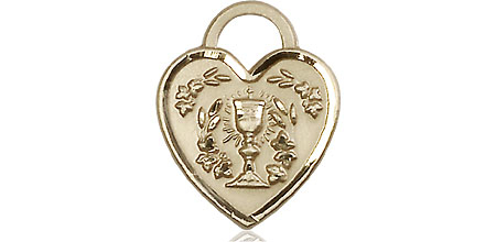 14kt Gold Communion Heart Medal