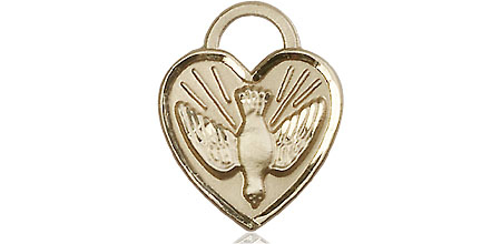 14kt Gold Confirmation Heart Medal