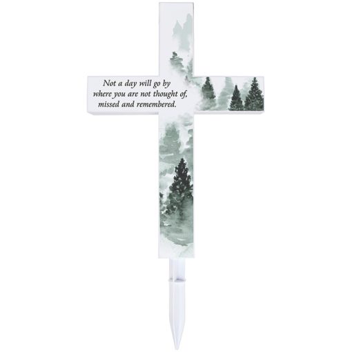 &quot;Day Goes By&quot; Solar Cross Stake