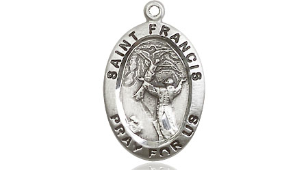 Sterling Silver Saint Francis of Assisi Medal