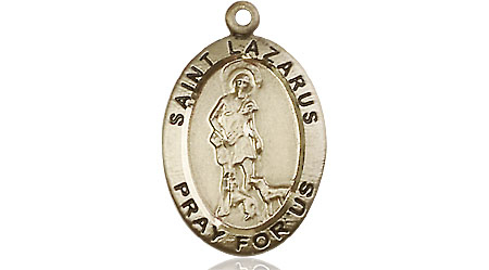 14kt Gold Filled Saint Lazarus Medal