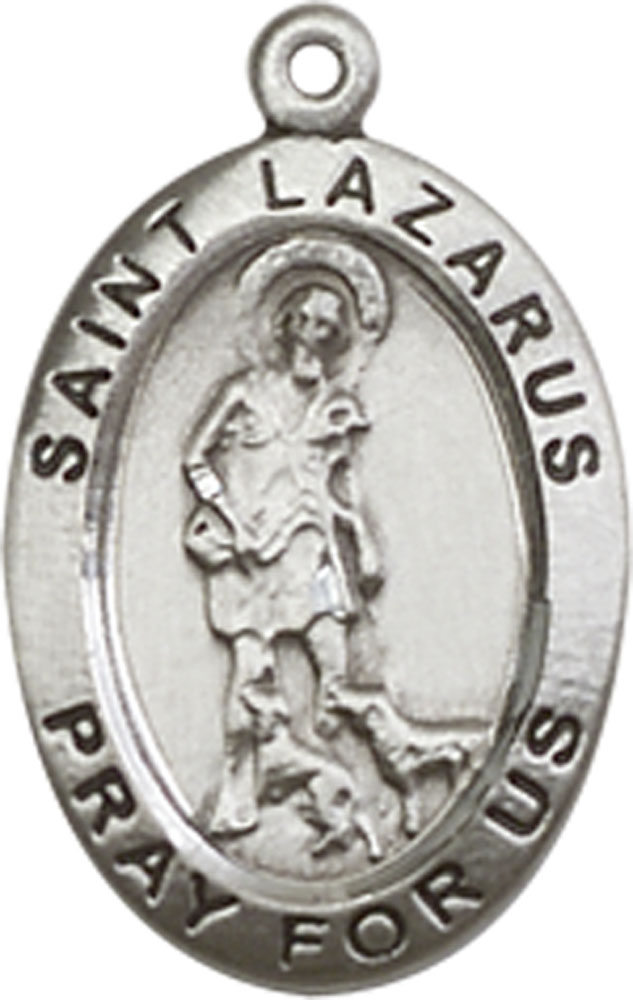 Sterling Silver Saint Lazarus Medal