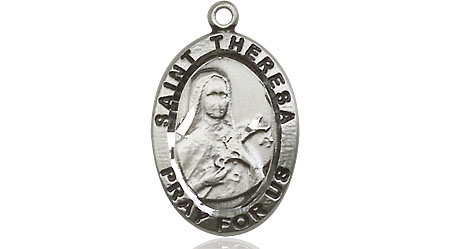 Sterling Silver Saint Theresa Medal