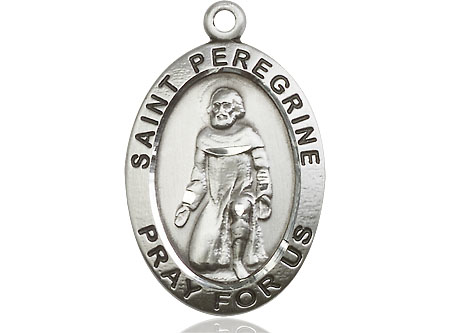 Sterling Silver Saint Peregrine Medal