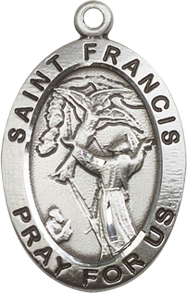 Sterling Silver Saint Francis of Assisi Medal