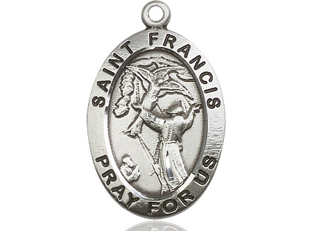 Sterling Silver Saint Francis of Assisi Medal