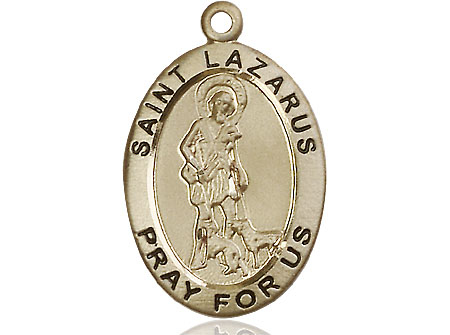 14kt Gold Filled Saint Lazarus Medal