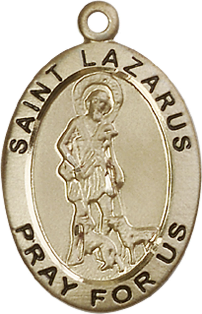 14kt Gold Filled Saint Lazarus Medal