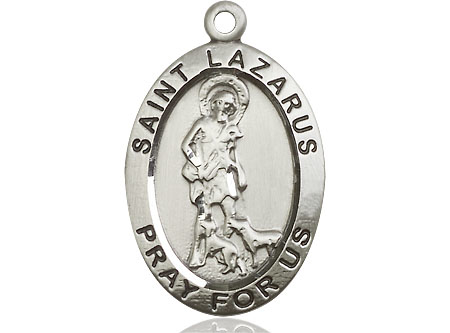 Sterling Silver Saint Lazarus Medal