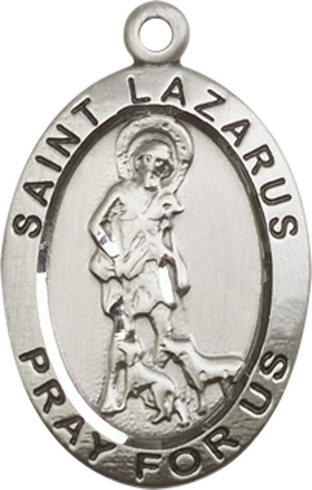 Sterling Silver Saint Lazarus Medal