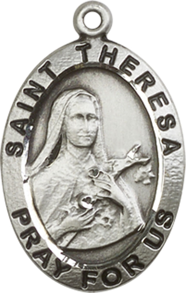 Sterling Silver Saint Theresa Medal