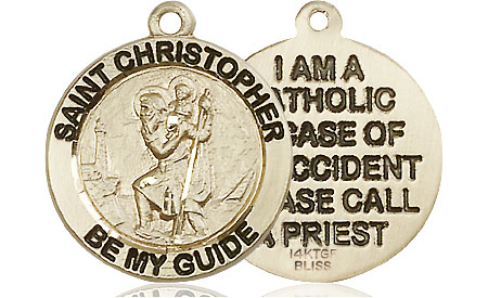 14kt Gold Filled Saint Christopher Medal