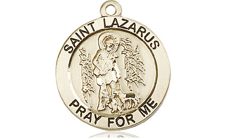 14kt Gold Filled Saint Lazarus Medal