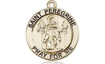 14kt Gold Filled Saint Peregrine Medal