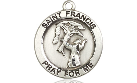 Sterling Silver Saint Francis of Assisi Medal