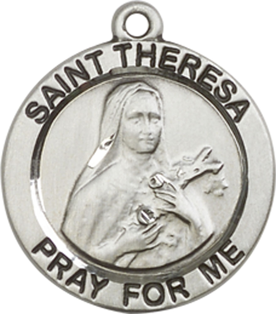 Sterling Silver Saint Theresa Medal