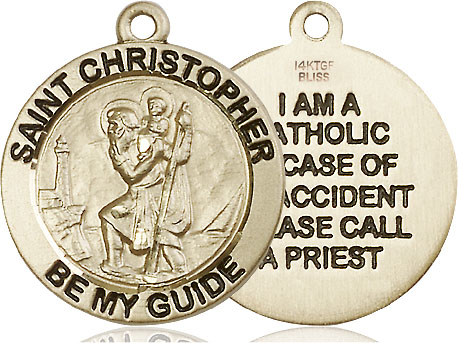 14kt Gold Filled Saint Christopher Medal