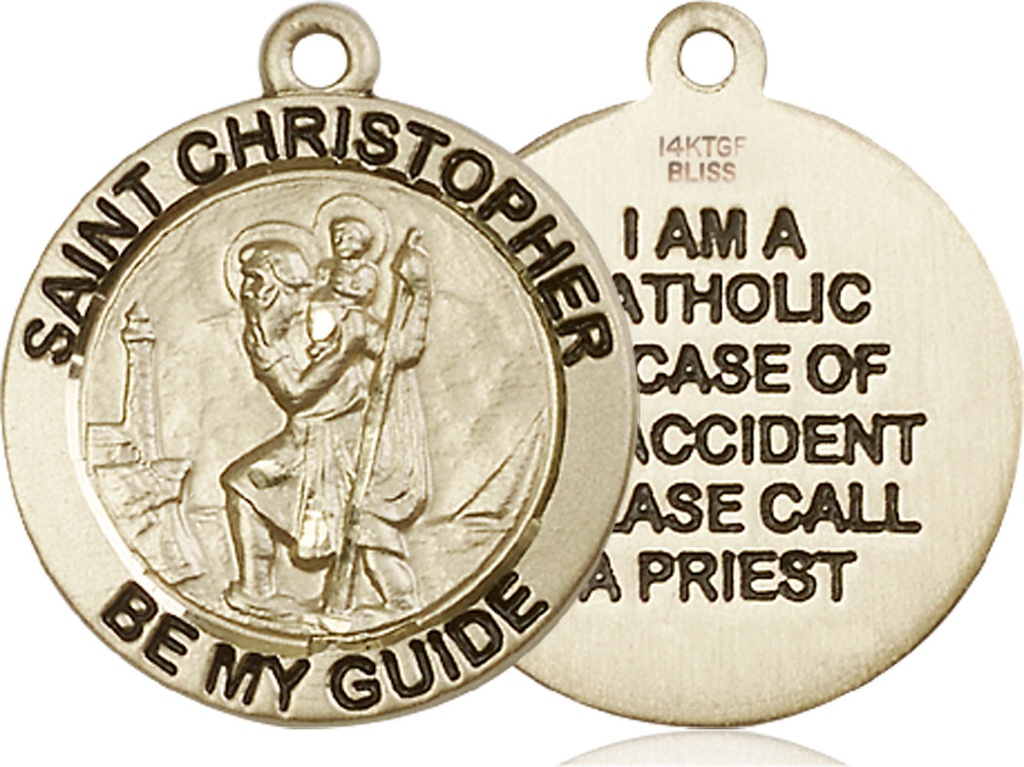 14kt Gold Filled Saint Christopher Medal