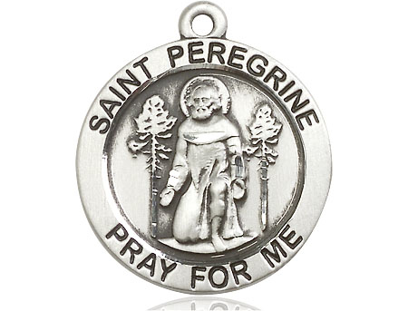 Sterling Silver Saint Peregrine Medal