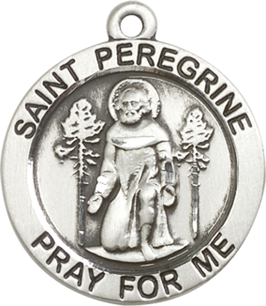 Sterling Silver Saint Peregrine Medal