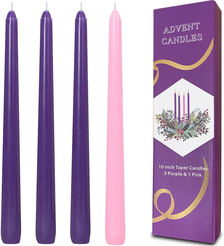 4 Pack Advent Taper Candles