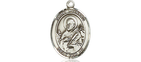 Sterling Silver Saint Meinrad of Einsideln Medal