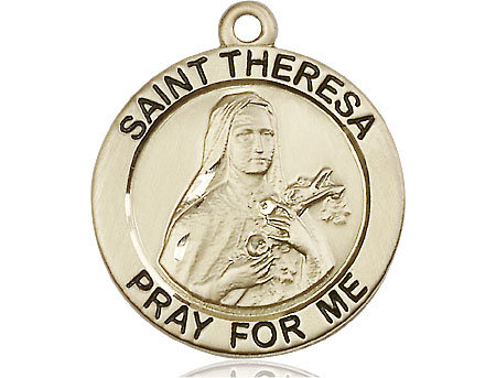 14kt Gold Filled Saint Theresa Medal