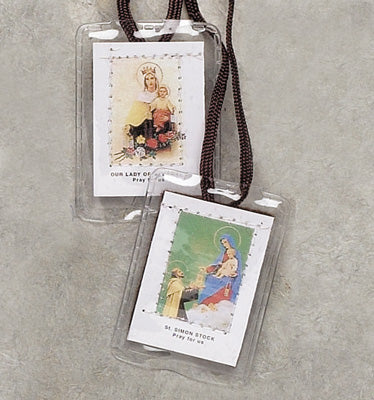 Scapular with brown cord.