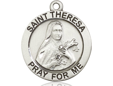 Sterling Silver Saint Theresa Medal