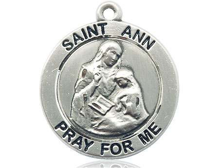 Sterling Silver Saint Ann Medal