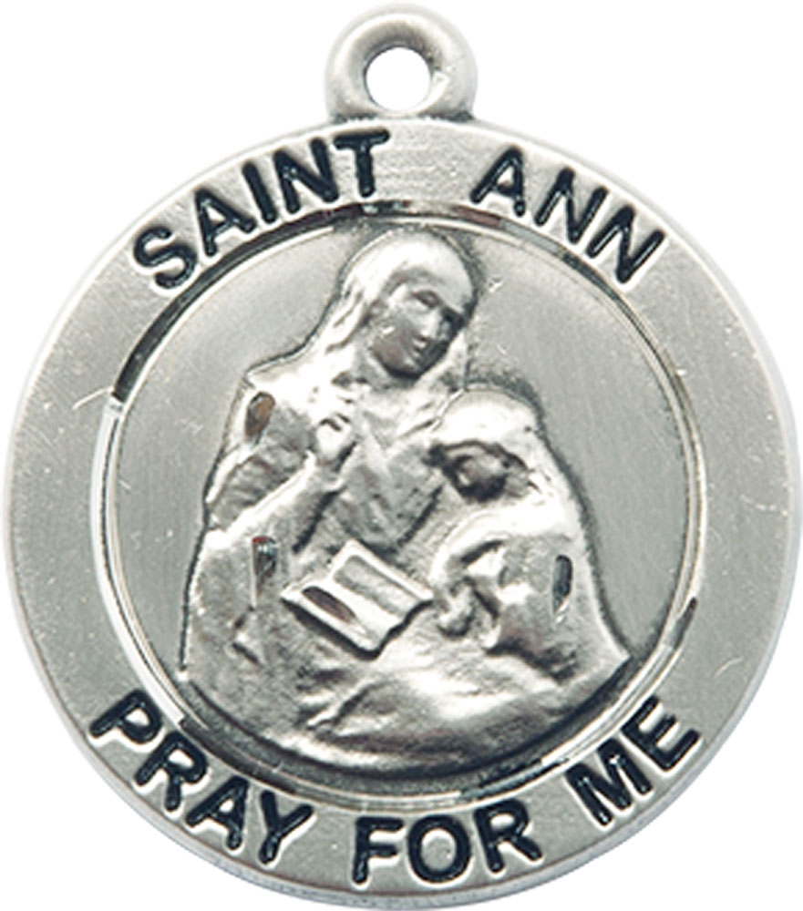 Sterling Silver Saint Ann Medal