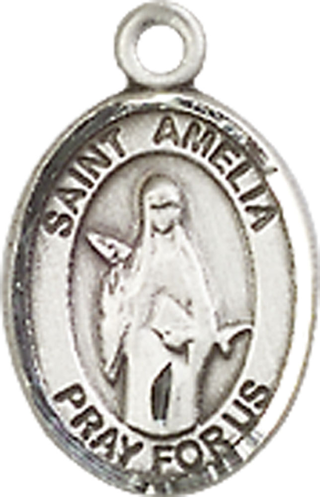 Sterling Silver Saint Amelia Medal