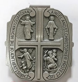 Auto Visor Clip – Jesus/Mary/Angel/Christopher