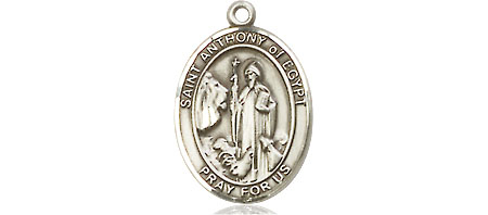 Sterling Silver Saint Anthony of Egypt Medal