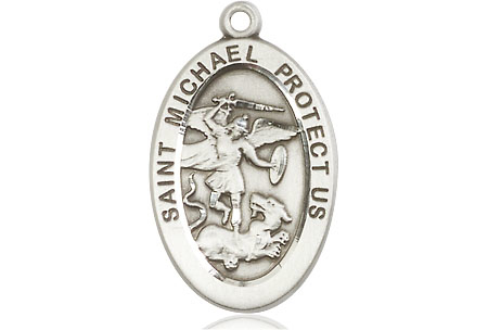 Sterling Silver Saint Michael the Archangel Medal - With Box