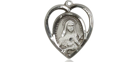 Sterling Silver Saint Theresa Medal