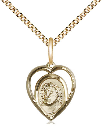 14kt Gold Filled Ecce Homo Pendant on a 18 inch Gold Plate Light Curb chain